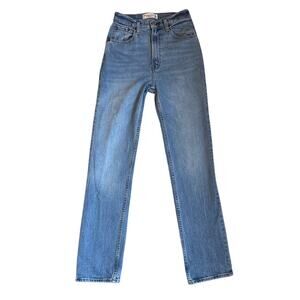 Abercrombie &‎ Fitch 90s straight high rise medium wash jeans SIZE 00